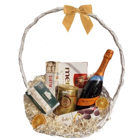 Kosz Świąteczny Zestaw Prezentowy z Winem MIONETTO nr5