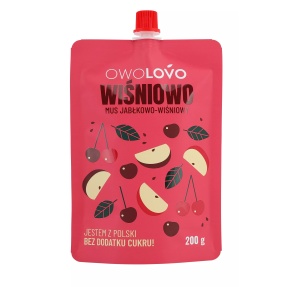 Owolovo MUS OWOCOWY WIŚNIOWY 200 GRAM X 16 SZTUK