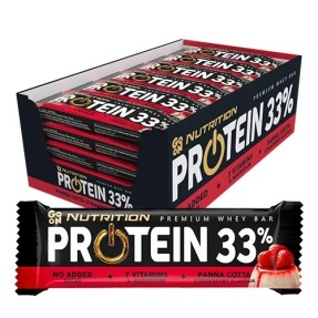 Sante Baton proteinowy 33% panna cotta & truskawka x 25 sztuki