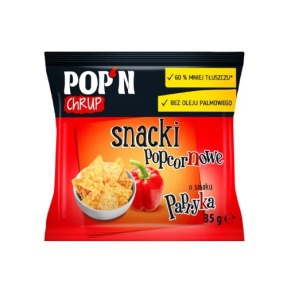 Sante POP'N CHRUP Snacki Popcornowe Papryka 35g x 30 sztuk