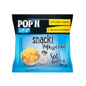 Sante POP'N CHRUP Snacki Popcornowe Sól morska 35g x 30 sztuk